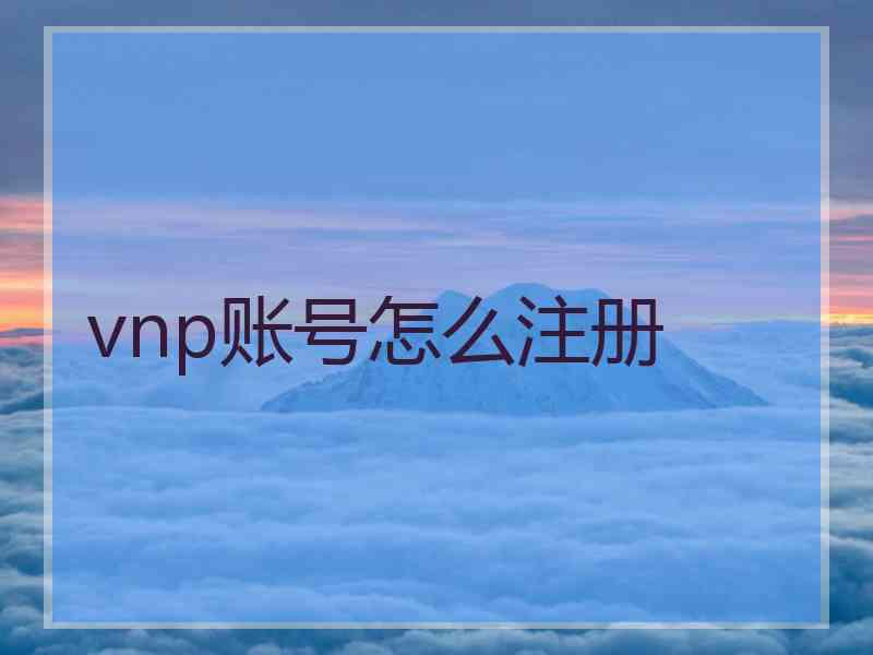 vnp账号怎么注册 vnp账号怎么注册